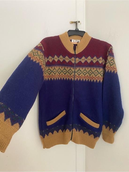Pendleton Other - Vintage Pendelton Lobo Zip Virgin Wool Men's Sweater Fair Isle Union Made Retro